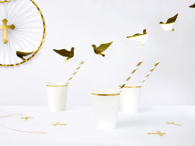 Gold Striped Straws 10pk