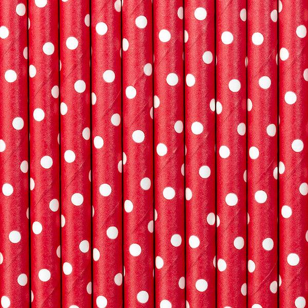 Red Dot Straws 10pk