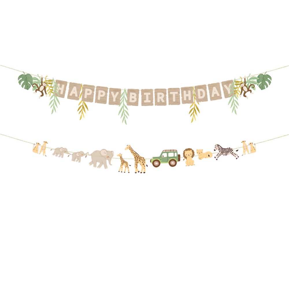 Safari Happy Birthday Banner