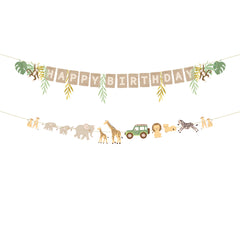 Safari Happy Birthday Banner