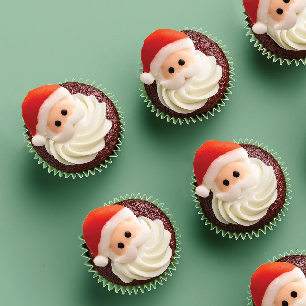 Santa Icing Decorations 8pk