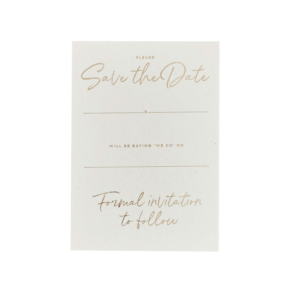 Gold Foiled Wedding Save The Date Cards