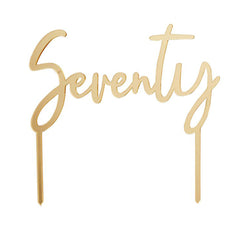 Gold Seventy Acrylic Cake Topper