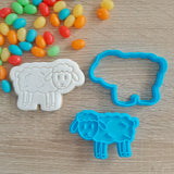Sheep Cookie Cutter and Fondant Stamp