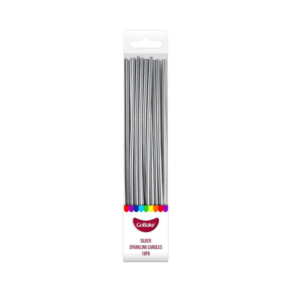 Pearl Silver Sparkling Candles 18pk