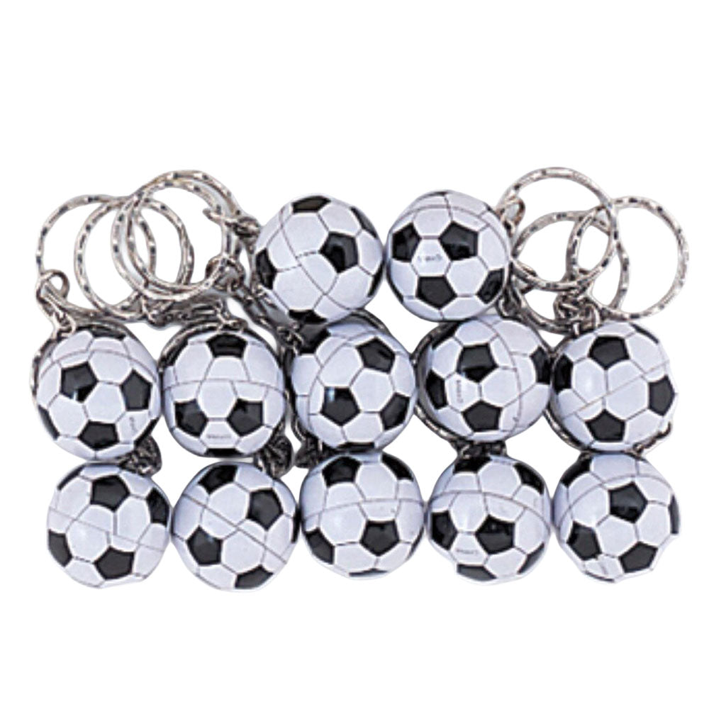 Soccer Ball Keyrings 12pk