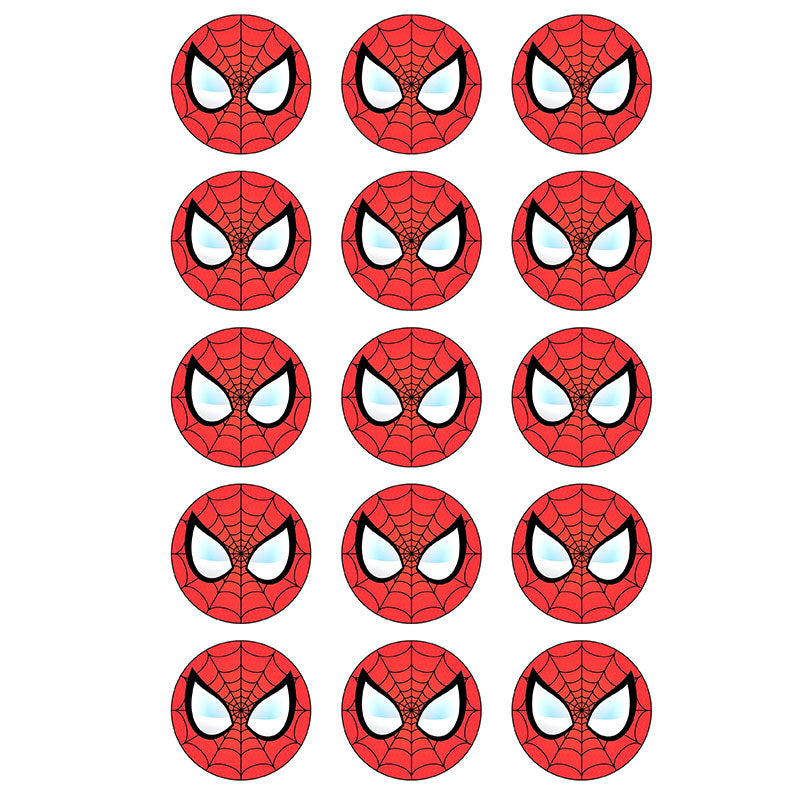 Spider-Man Face Edible Icing Cupcake Images