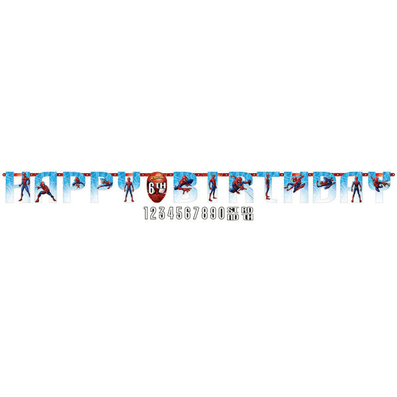 Spiderman Jumbo Add-An-Age Letter Banner