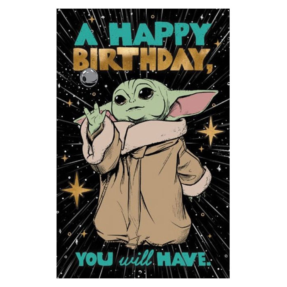 Star Wars Baby Yoda Birthday Card