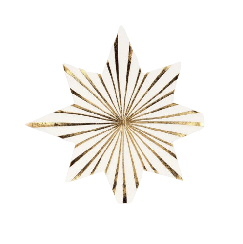 Gold Stripe Star Napkin