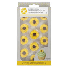 Sunflower Icing Decorations 12pk