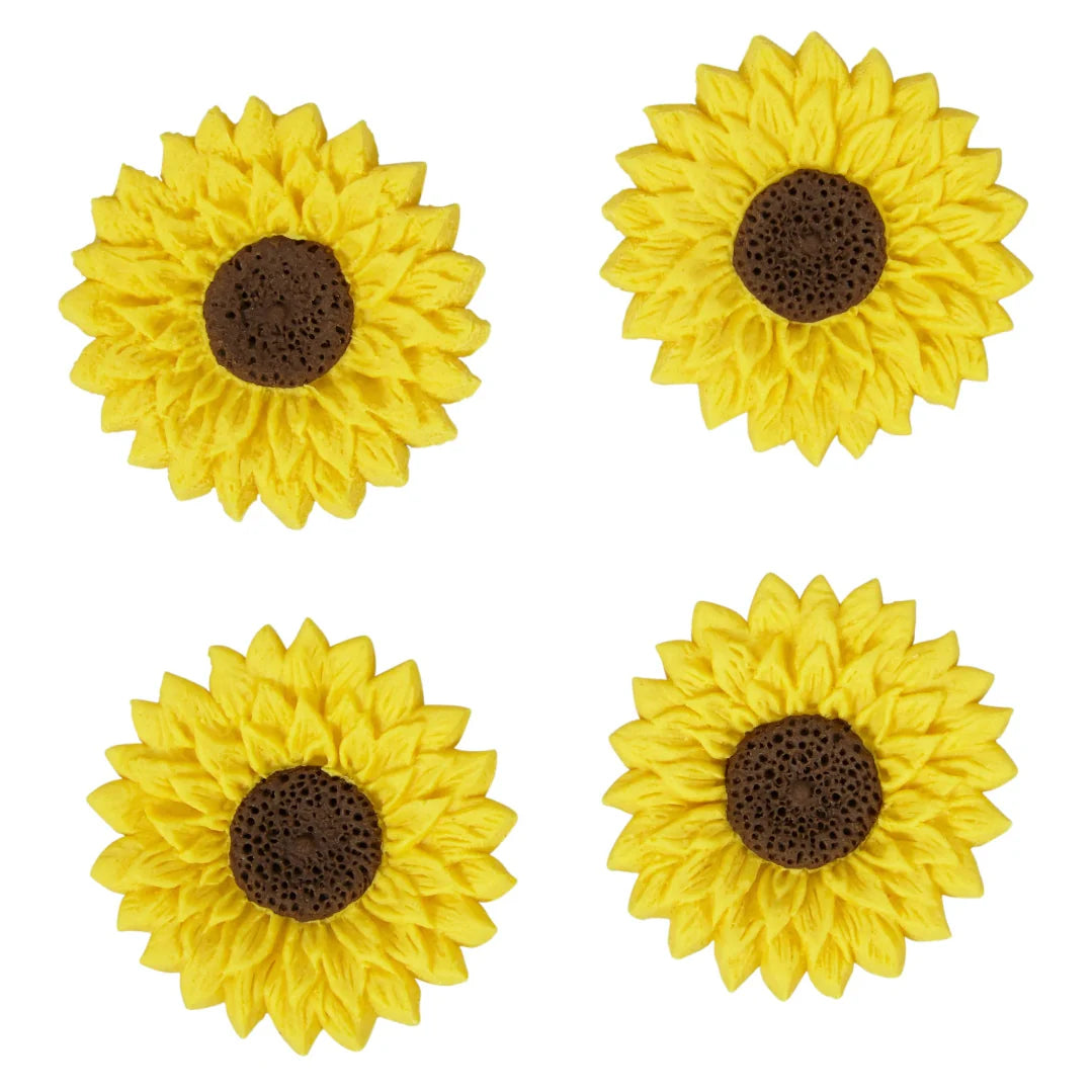 Sunflower Icing Decorations 12pk