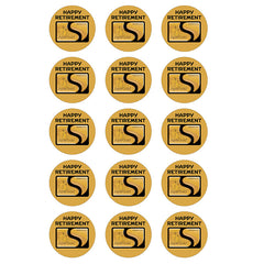 Super Gold Card Happy Retirement Edible Icing Cupcake Images