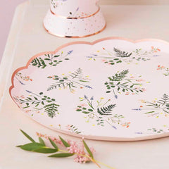 Floral Tea Party Paper Plates 8pk