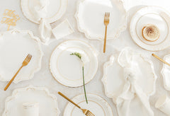 White Ornament Plates 6pk