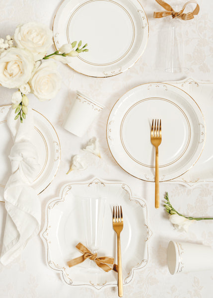 White Ornament Plates 6pk