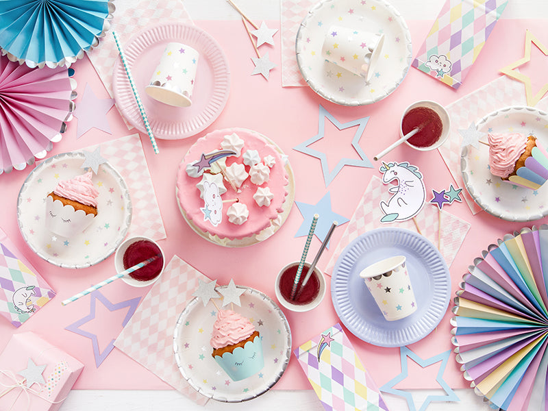 Unicorn Star Plates 6pk