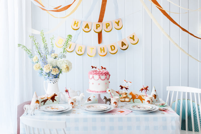 Horse Floral Plates 6pk
