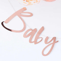 Rose Gold Baby Shower Bunting