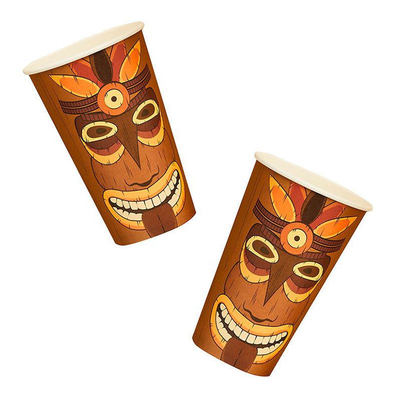 Tropical Tiki Paper Cups 8pk
