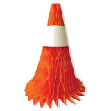 Construction - Road Cone Honeycomb Centrepiece x3