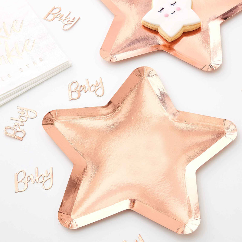 Rose Gold Star Plates – The Party Room