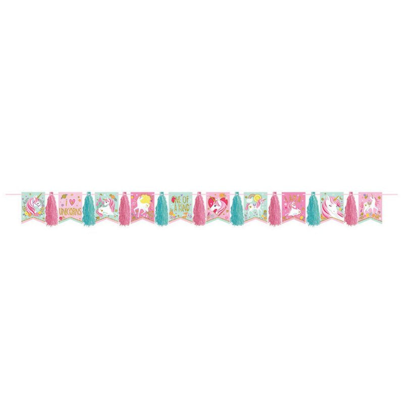 Magical Unicorn Glitter Tassel Garland