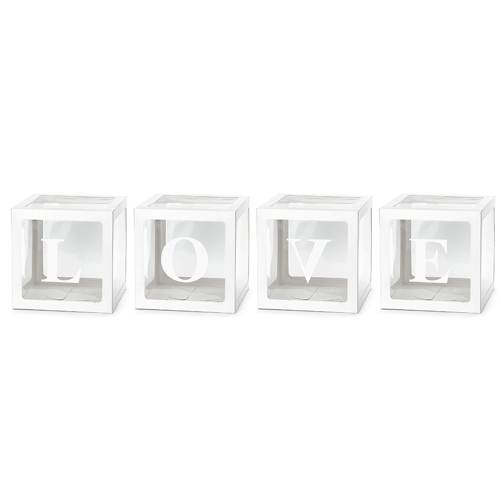 White Love Balloon Boxes