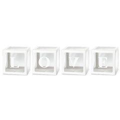 White Love Balloon Boxes