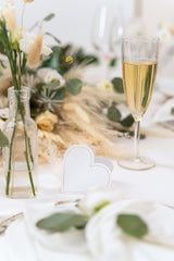 White Heart Place Cards 10pk