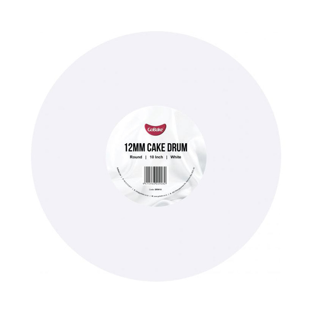 White Round Cake Drum Board 25cm/10in