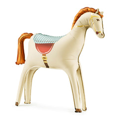 Standing White Horse Foil Balloon
