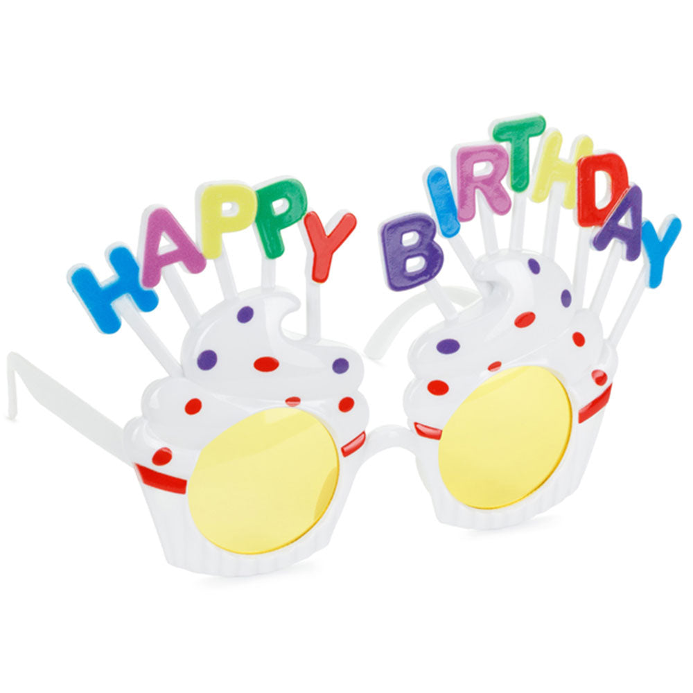White Happy Birthday Party Glasses