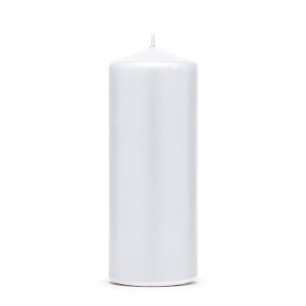White Pillar Candles 6pk