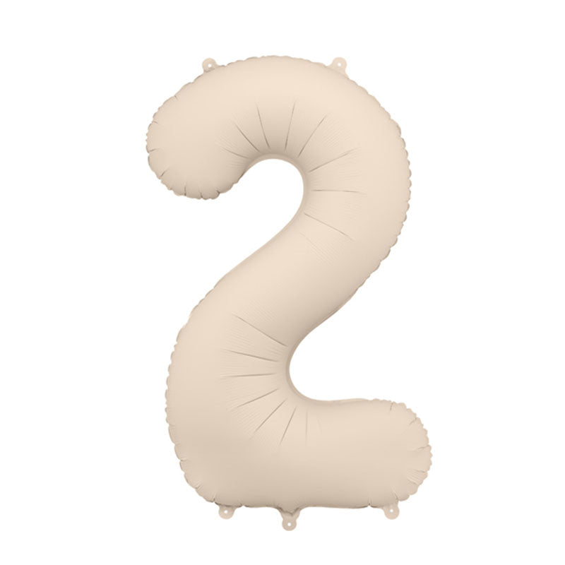 White Sand Giant Foil Number Balloon - 2
