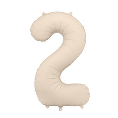White Sand Giant Foil Number Balloon - 2
