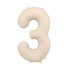 White Sand Giant Foil Number Balloon - 3