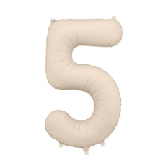 White Sand Giant Foil Number Balloon - 5