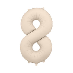 White Sand Giant Foil Number Balloon - 8