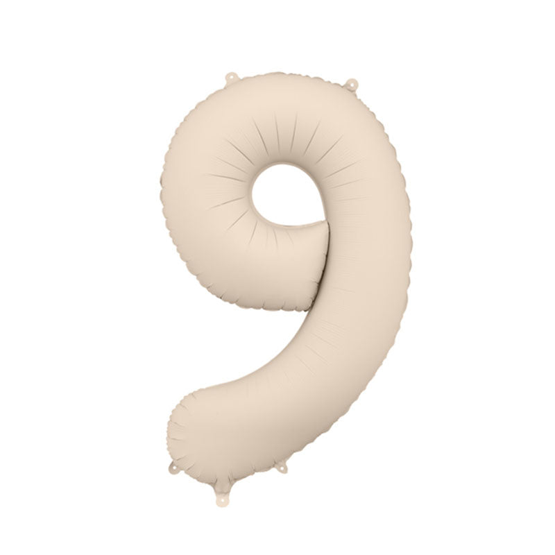 White Sand Giant Foil Number Balloon - 9