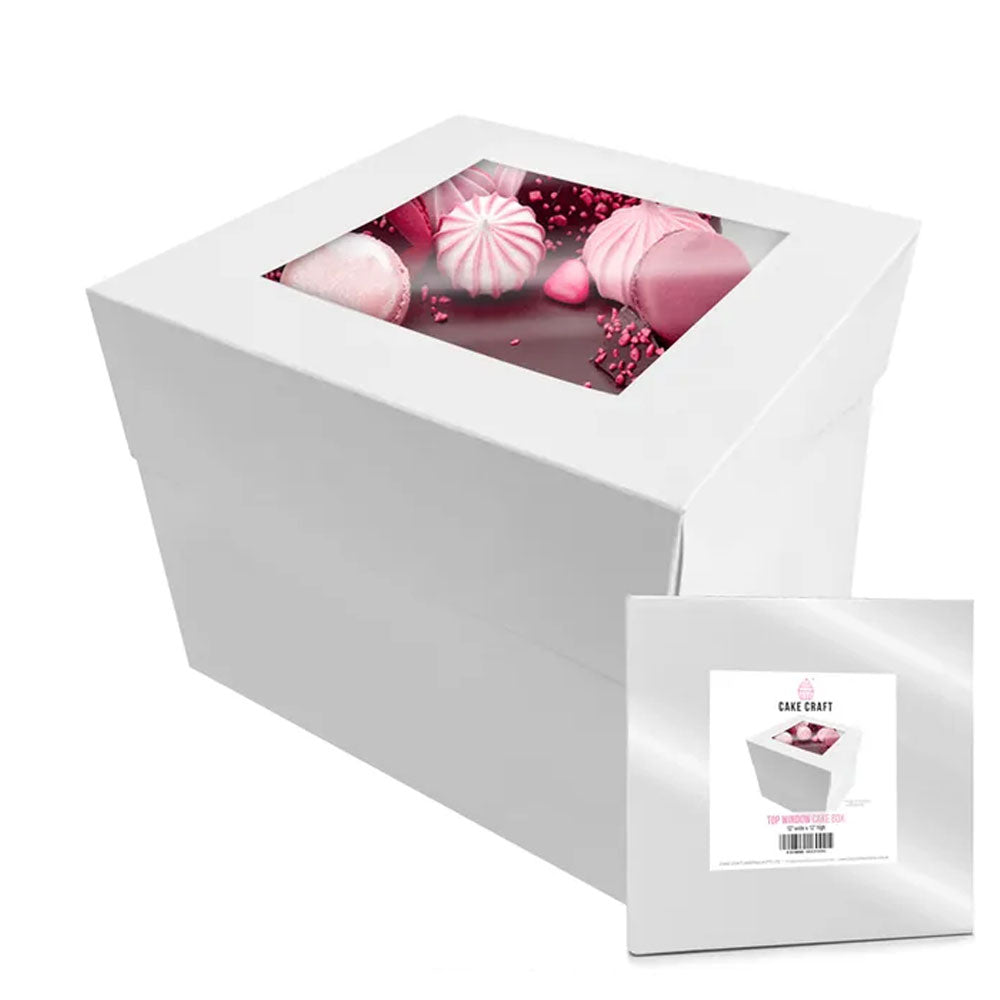 Tall Window Cake Box 12x12x12in (30cm x 30cm x 30cm high)