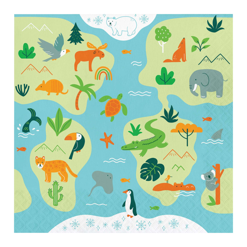 Jungle World Napkins 16pk