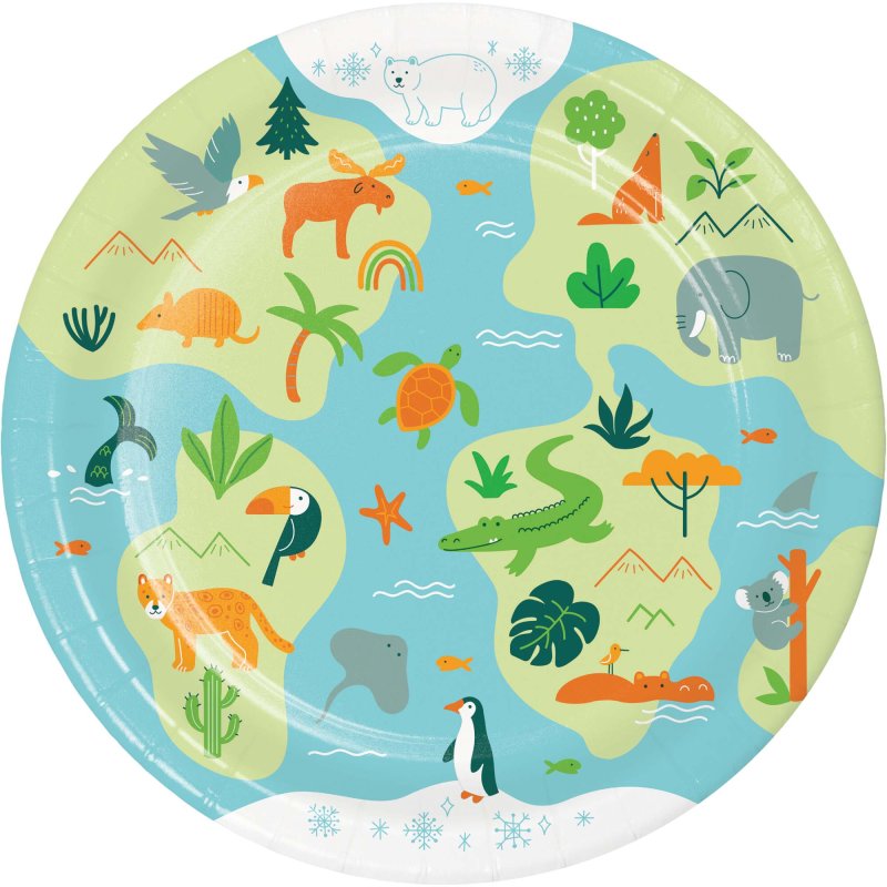 World Adventure Large Plates 8pk