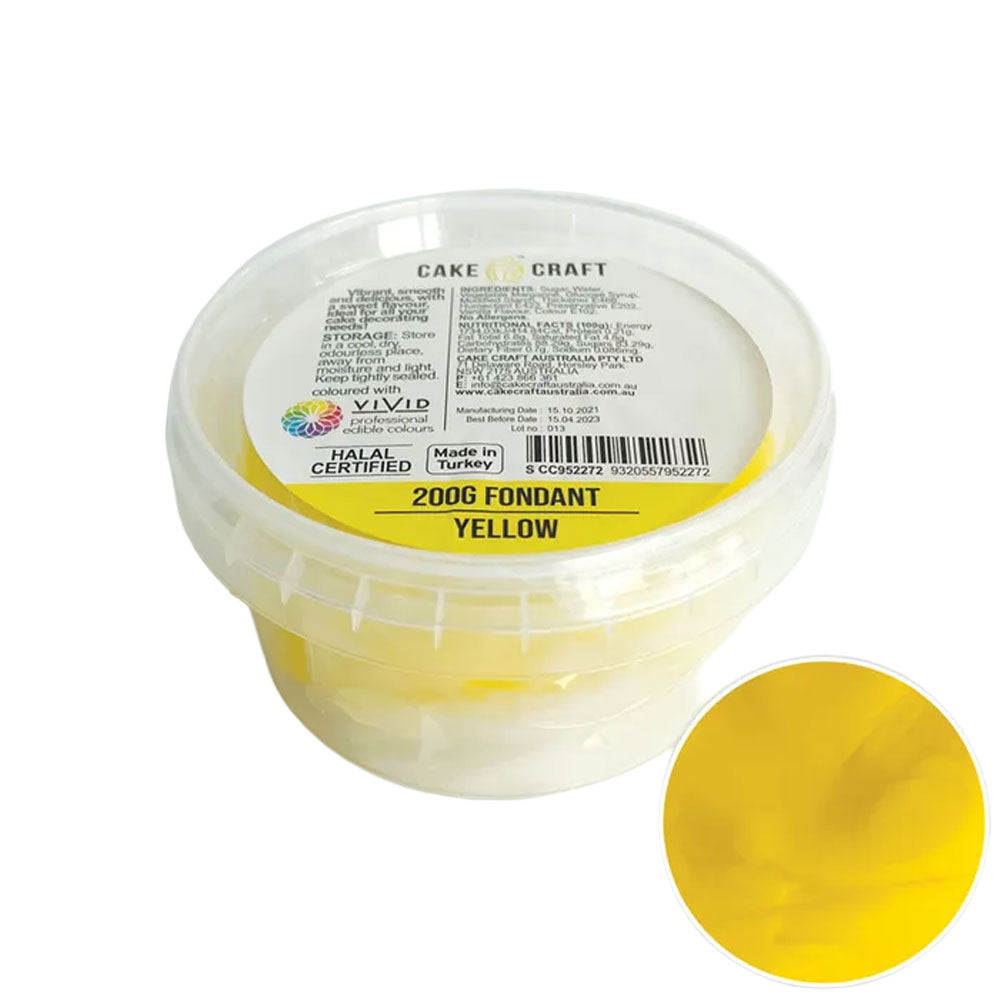 Cake Craft Fondant Yellow 200g