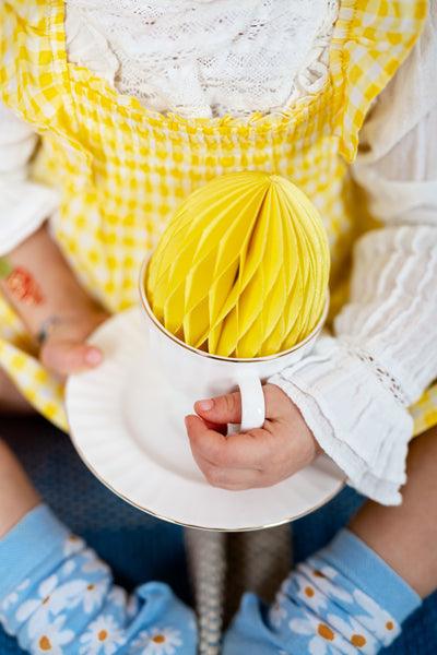 Yellow Egg Honeycomb Decoration