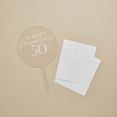 Anniversary Customisable Acrylic Cake Topper