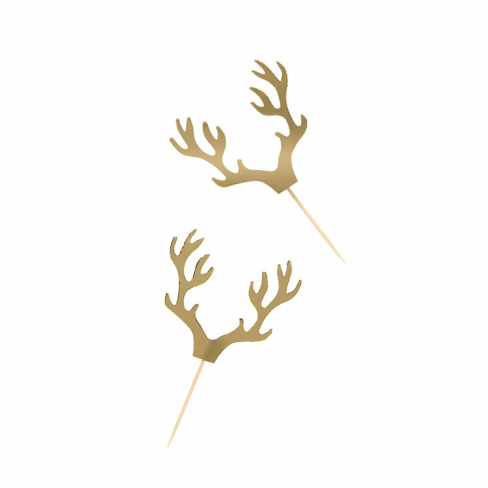 Cosy Christmas Antler Cupcake Topper 12pk