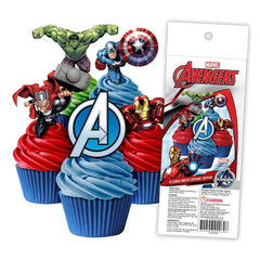 The Avengers Edible Wafer Cupcake Toppers 16pk