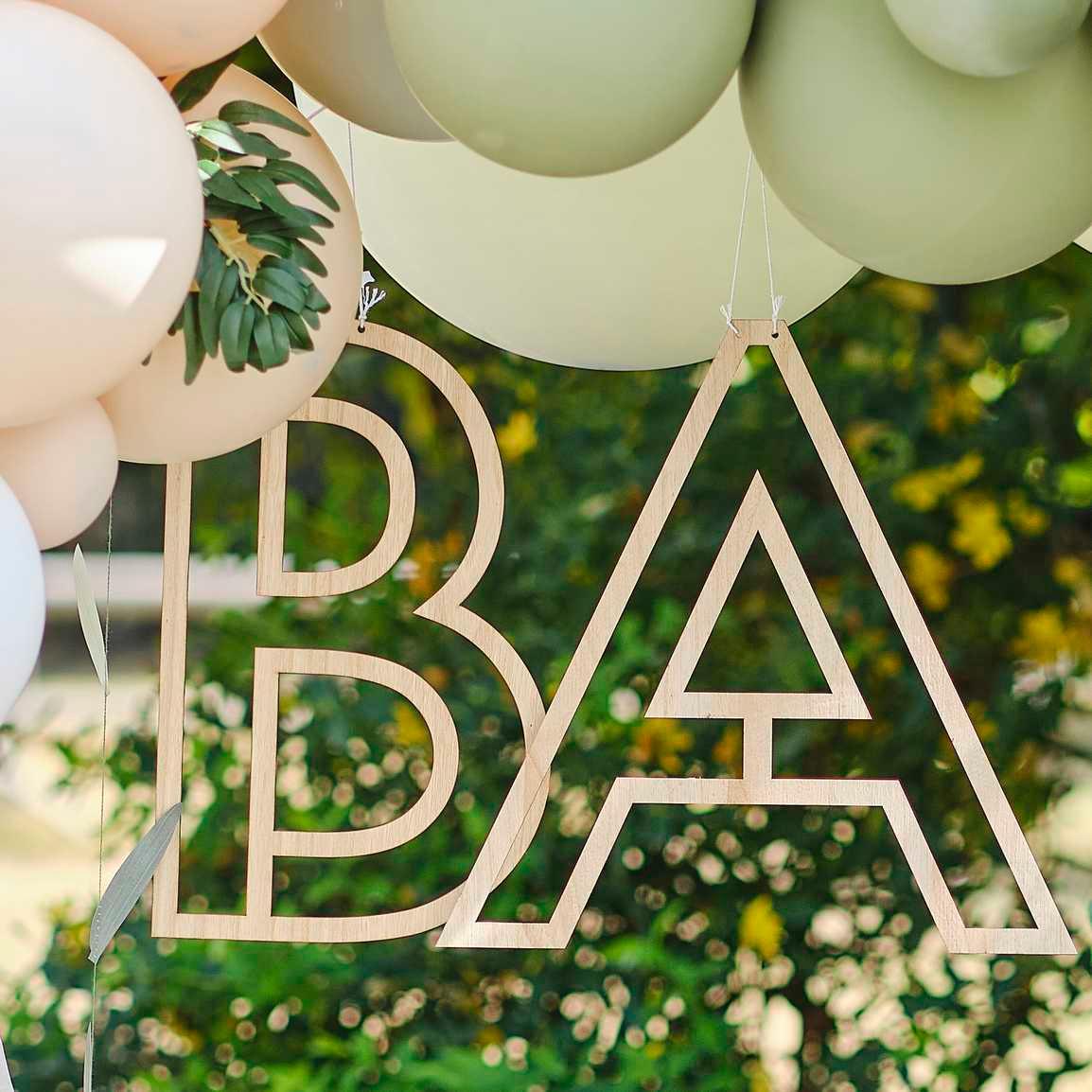 Botanical Baby Wooden Baby Hanging Decoration