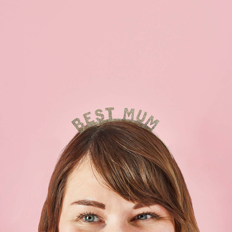 Gold Best Mum Glitter Headband